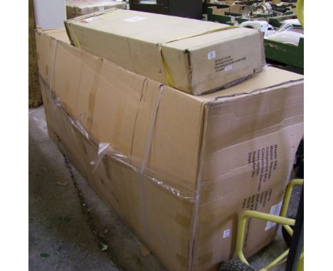 Unidentified flat pack furniture, plus large outdoor furniture item (2).....This lot is either a catalog return, unclaimed go