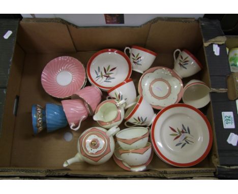 A collection of potter tea ware to include Miranda Pheonix ware part tea set together with Radford and Aynsley similar items 