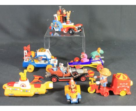 A collection of unboxed Corgi Comics and other Corgi diecast model vehicles to include: Dick Dastardly Racer; Popeye Paddle W