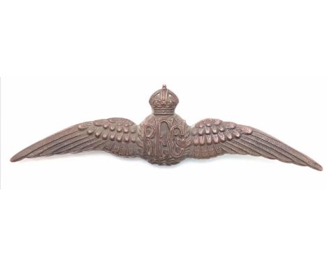 A WW1 Royal Flying Corps Officers Bronze Pilots Wings. 