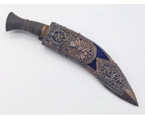 An Excellent Condition Vintage and Scarce Nepalese ‘Kothamora’ Kukri Presentation/Officers Knife with Both Side Knives. India