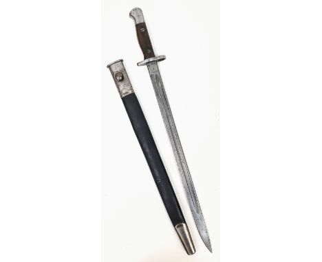 WW1 British 1907 Pattern Bayonet. Maker Wilkinson. Dated 1915. Unit marked to the Royal Welsh Fusiliers. 