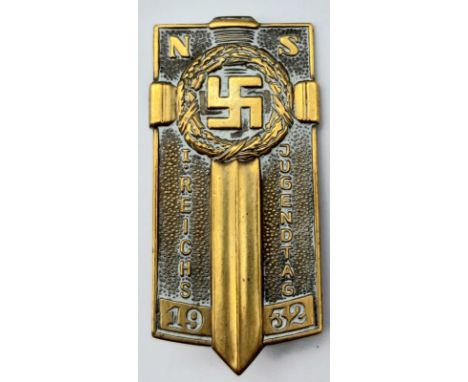 A 3rd Reich 1932 Hitler Youth Jugend tag (Youth Day) Bronze Badge.
