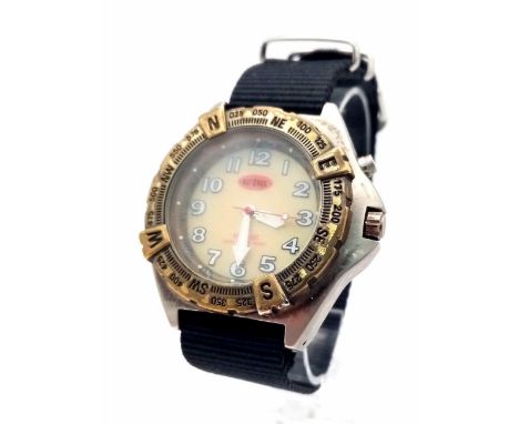 A Rarely Seen Vintage Men’s Outback Adventure/Army Field Watch. Keeping Time Very Well. 46mm Including Crown. Black Nato Stra