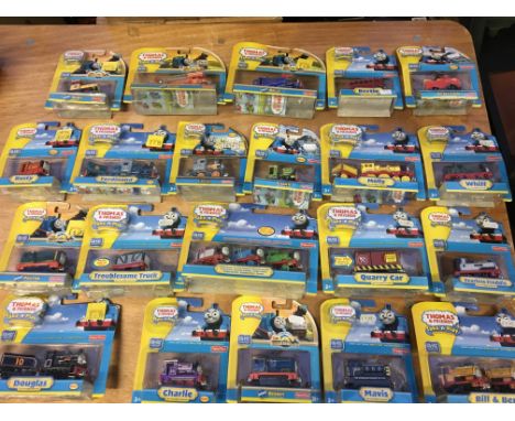 Thomas the tank engine carded diecast trains , Fisher price Take and play
