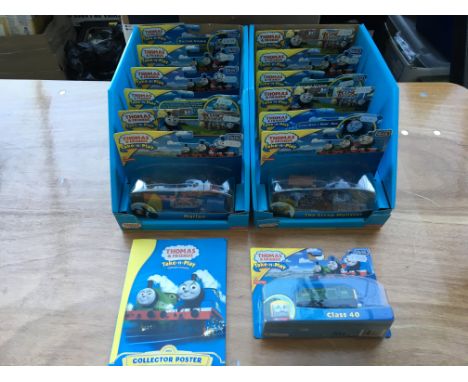 Thomas the tank engine carded diecast trains, Fisher price Take and play including 2 display boxes
