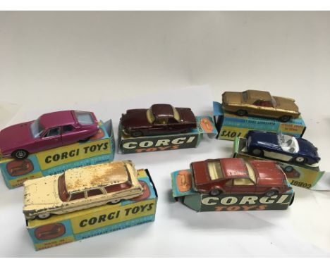 Corgi toys boxed diecast including a Plymouth sports, Oldsmobile tornado, Citroen, Buick riviera and a Austin Healey, all in 