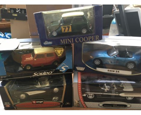 Collection of boxed diecast 1:18 scale including Burago, Solido etc