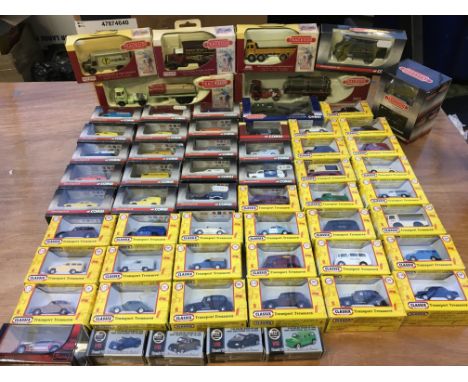 A collection of boxed diecast vehicles including 1:76 scale corgi trackside and Classix