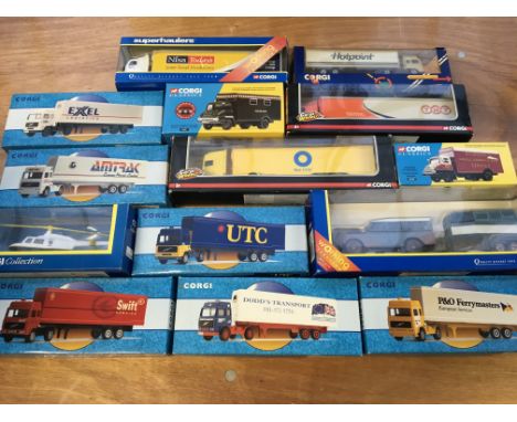 Corgi toys boxed diecast vehicles including super haulers, Land Rover and horse box etc