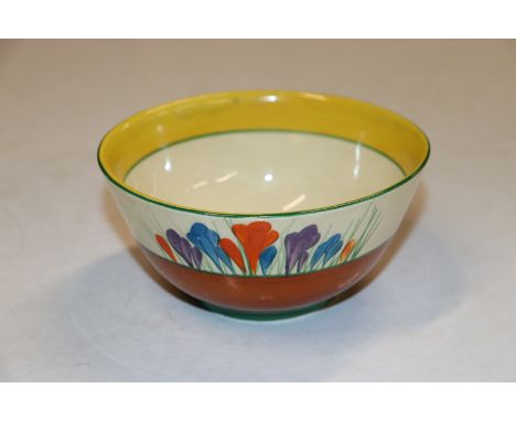 A Clarice Cliff "Crocus" sugar bowl
