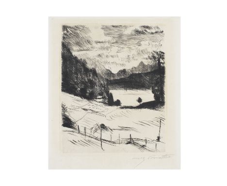 LOVIS CORINTH (1858-1925)One Plate, from Der Walchensee, 1920 signed in pencildrypoint, on Japan laid29.5 x 24.2cm (11 5/8 x 