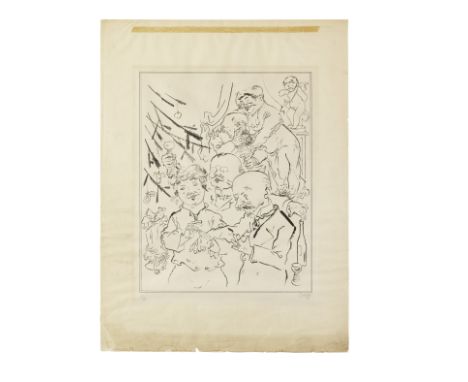 GEORGE GROSZ (1893-1959)Verlobung unterm Weihnachtsbaum, 1922-1923 signed and numbered 5/60 in pencil lithographSheet 67.1 x 