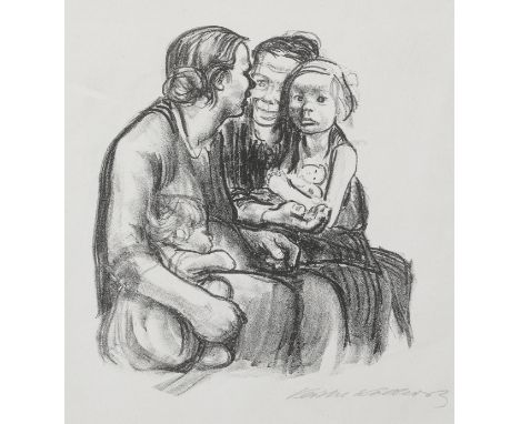 KÄTHE KOLLWITZ (1867-1945)Zwei schwatzende Frauen mit zwei Kindern, 1930 signed in pencil lithographSheet 47.2 x 35.5cm (18 9