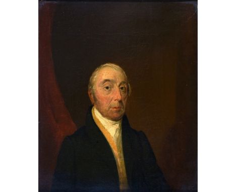 BRITISH SCHOOL (19TH CENTURY)  Half length portrait of a gentleman,  oil on canvas, unsigned, labelled verso, 39cm x 24cm.