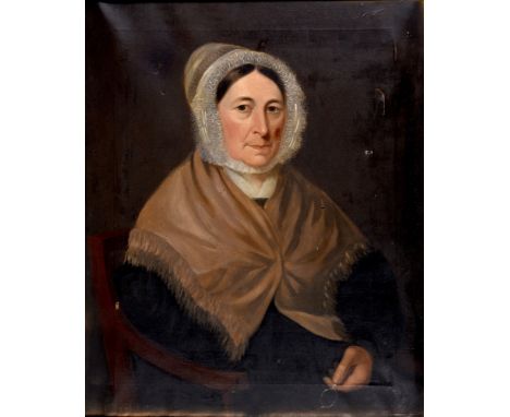 BRITISH SCHOOL (19TH CENTURY)  Portrait of a lady; together with a similar Portrait of a gentleman,  oil on canvas, unsigned,
