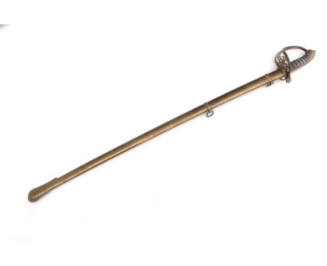  A 1895 pattern Infantry officers Sword with brass sheath, by Wilkinson, Winchester. 