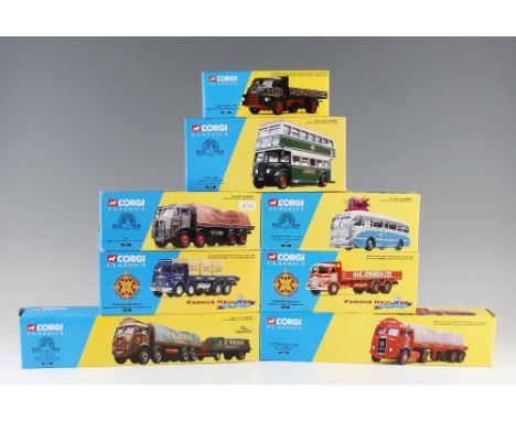 Quantity of Corgi Classics Boxed Commercial Vehicles including 28001 Suttons of St Helens Atkinson tractor unit with flat tra