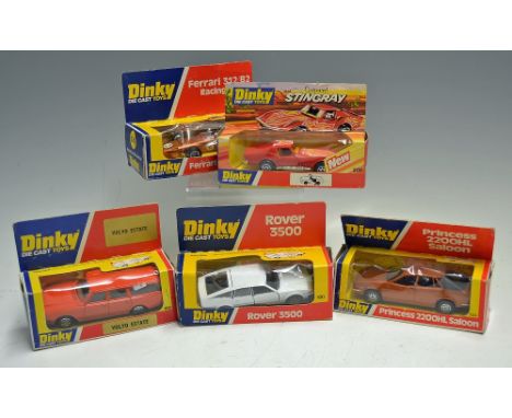 Dinky Diecast Model Toys to include Rover 3500, Princess 2200HL Saloon, Volvo Estate, Customised Stingray and Ferrari 312/B2 