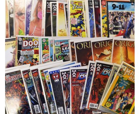 Mixed Comic Book/Story Selection includes a variety of comics featuring Genesis, Green Lantern, Trouble, Origin, Howard The D