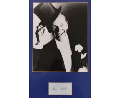 Autograph - Fred Astaire Signed Display with signature below a black and white print, mounted and framed measures 33x44cm app