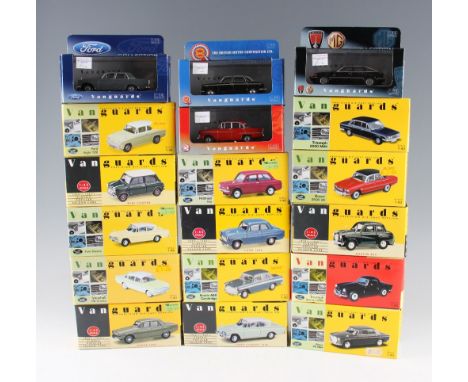 Quantity of 1:43 Scale Vanguards Boxed Diecast Cars including Vauxhall Cresta, Rover 2000, Austin A60 Cambridge, Ford Classic