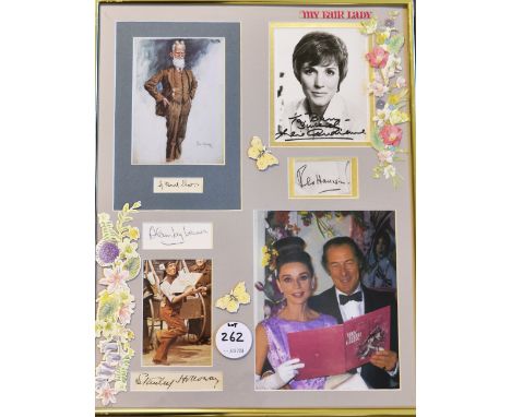 Autographs - My Fair Lady Signed Montage includes Programme signed by Audrey Hepburn with Ticket Stub dated 1965 signatures i