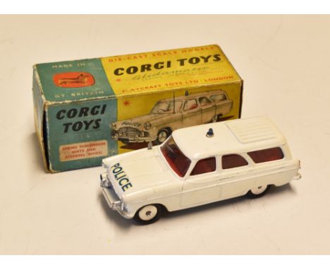 Corgi Toys Diecast 419 Ford Zephyr Motorway Patrol in white, with original box.