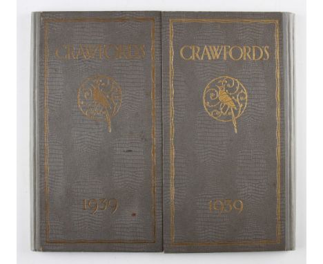 Crawfords Biscuits & Chocolates. Desk Writing Set & Blotter For 1939 - In three sections; The left section being a 28 page sa