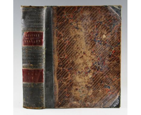 'The History of England' Book - 'by Hume and Smollett in two volumes with a continuation to the Important Commercial Year 184