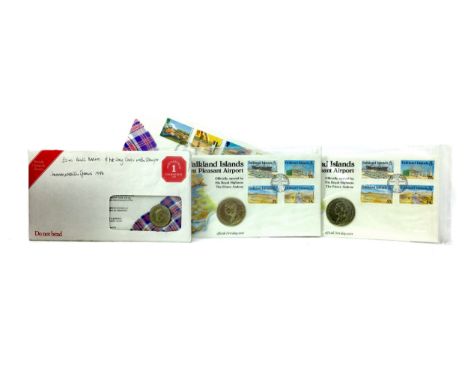 COLLECTION OF COMMEMORATIVE FIRST DAY STAMP AND COIN COVERS, comprising twelve in total, examples including Diana Princess of