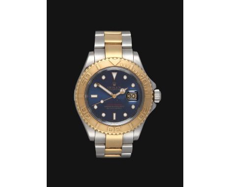 A Steel and Gold Automatic Calendar Centre Seconds Wristwatch, signed Rolex, Oyster Perpetual Date, Superlative Chronometer O