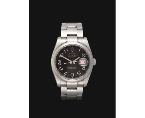 A Stainless Steel Automatic Calendar Centre Seconds Wristwatch, signed Rolex, Oyster Perpetual, Superlative Chronometer Offic
