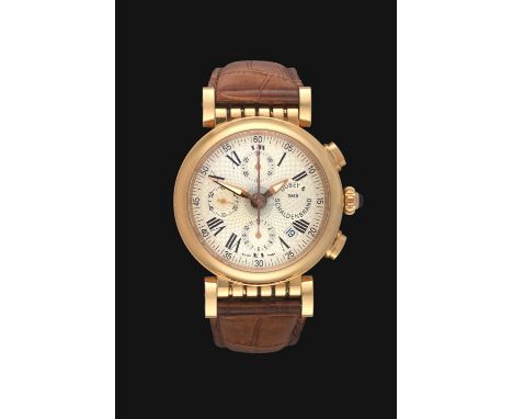 An 18 Carat Rose Gold Automatic Calendar Chronograph Wristwatch, signed Dubey &amp; Schaldenbrand, model: Spiral One, Numbere