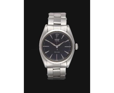 A Stainless Steel Centre Seconds Wristwatch, signed Rolex, Oyster Precision, model: Royal, ref: 6426/6427, 1959, (calibre 121