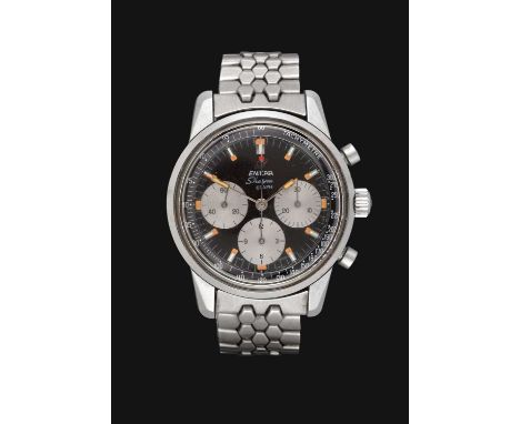 A Stainless Steel Chronograph Wristwatch, signed Enicar, model: Sherpa Graph 300, ref: 072-02-01, circa 1965, mechanical leve