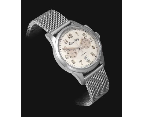 A 100th Year Anniversary Limited Edition Stainless Steel Calendar Single Push Chronograph Wristwatch, signed Breitling, Chron