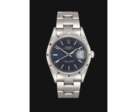 A Stainless Steel Automatic Calendar Centre Seconds Wristwatch, signed Rolex, Oyster Perpetual, Superlative Chronometer Offic