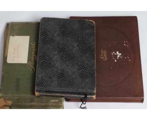 THREE EARLY 20TH CENTURY ALBUMS, one inscribed Harry Hemsly, May 1920 to January 1924, the first containing photographs of Br