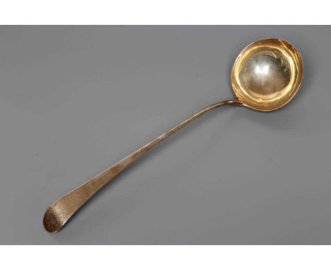 A GEORGE III SILVER LADLE, by George Smith III, London 1784 (incuse duty mark), in Old English pattern, engraved with script 
