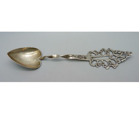 A continental silver spoon, 18g 