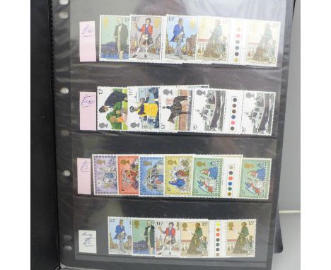 A file of Great Britain gutter pane stamps, mainly traffic light, and covers 