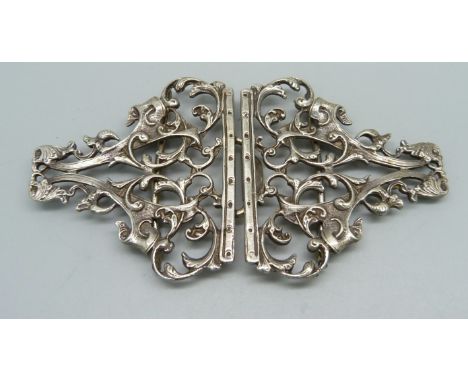A silver buckle, 54g 