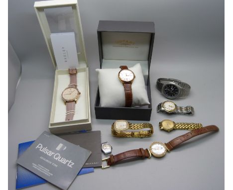Lady's and gentleman's wristwatches, Seiko, Rotary, Radley, Tissot, etc. 
