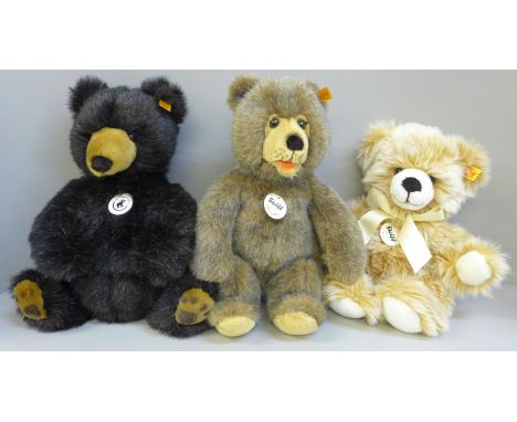 Three Steiff teddy bears including Bobby 
