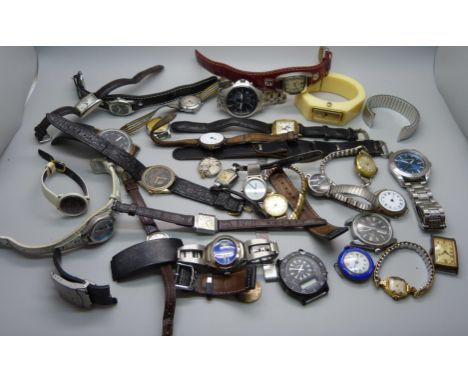 A collection of lady's and gentleman's wristwatches including Marco Ceroni chronograph 