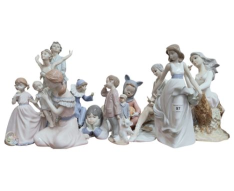 LARGE SHELF LOT OF FIGURES TO INCLUDE NAO 