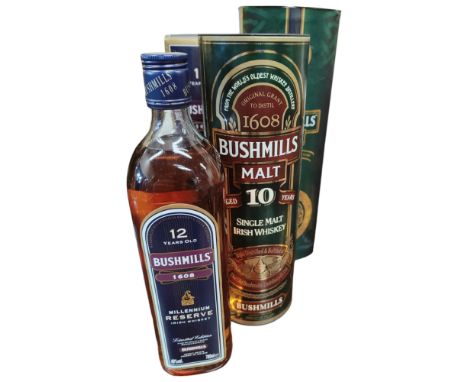 3 x BOTTLES OF BUSHMILLS IRISH WHISKEY 