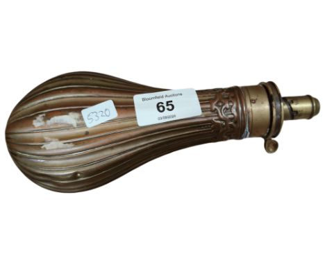 COPPER &amp; BRASS POWDER FLASK 