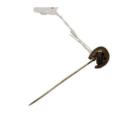 LATE GEORGIAN/EARLY VICTORIAN MOMENTO MORI STICK PIN 